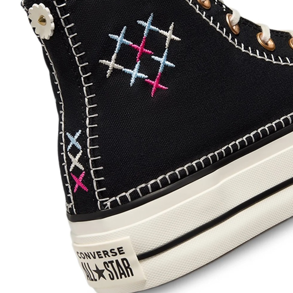 Converse Black and White Chuck Taylor High-Top Sneakers - Picture 4 of 9